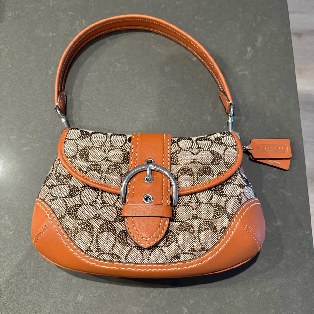 Coach Women's Soho Crystal Signature Jacquard Shoulder Bag